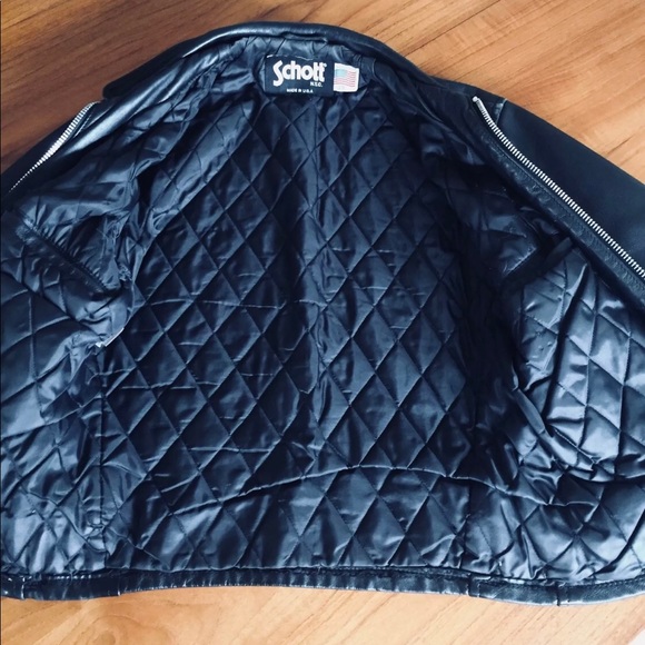 Schott # 135 Black pebbled leather cowhide jacket - Picture 3 of 3